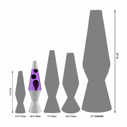 14.5’’ LAVA Lamp – Black &amp; Purple - US 6364