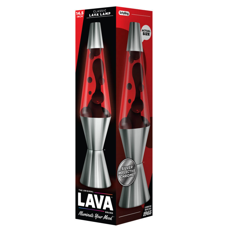 14.5″ Lava Lamp Chrome Plated Crimson - US 3460