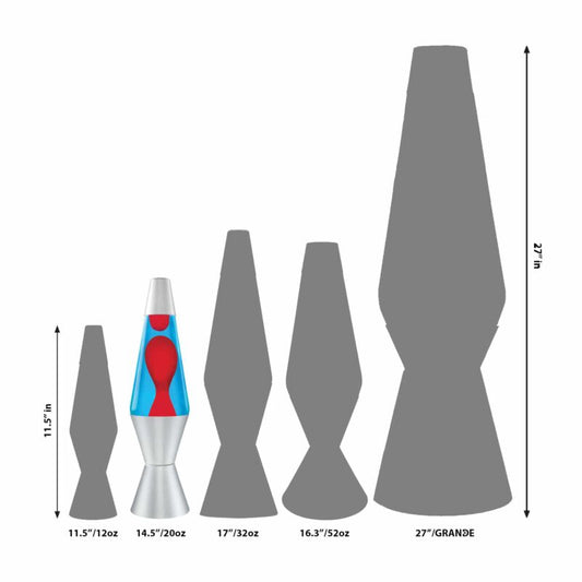 14.5″ LAVA Lamp – Red/Blue/Silver - US 4970
