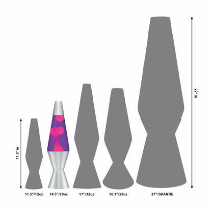 14.5” LAVA Lamp – Pink/Purple/Silver - US 4877