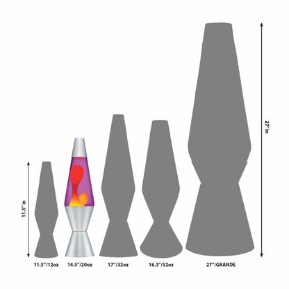 14.5” LAVA Lamp – Yellow/Purple/Silver - US 5763