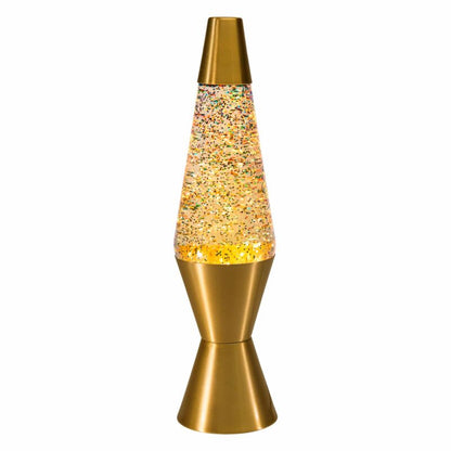 14.5″ LAVA Lamp Rainbow Glitter – Clear/Gold - US 4140