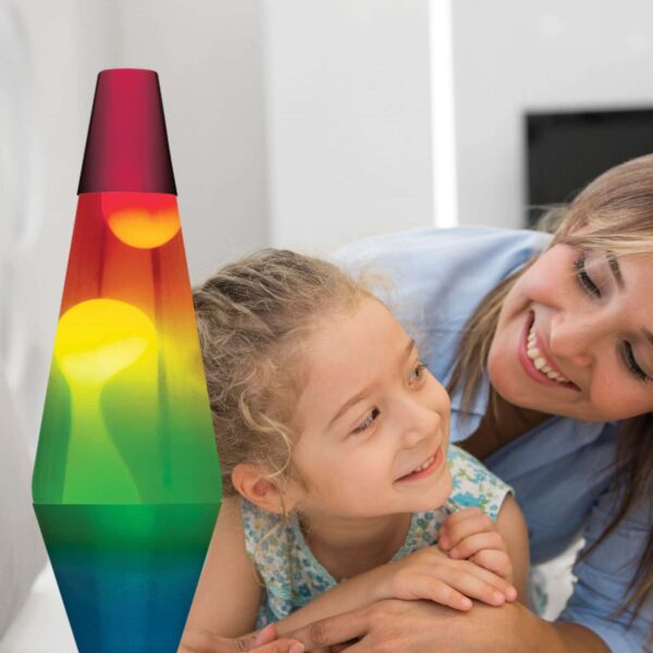 14.5” LAVA Lamp Rainbow – White/Clear/Tricolor - US 4782