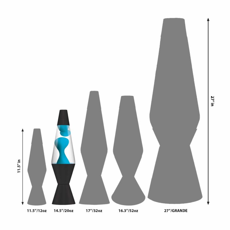 14.5″ LAVA Lamp Neon – Blue/Clear/Black - US 2173
