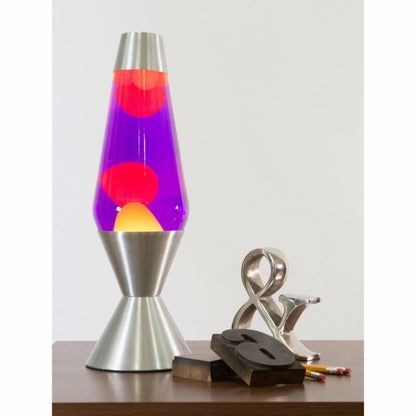 16.3″ LAVA Lamp – Yellow/Purple/Silver - US 7663