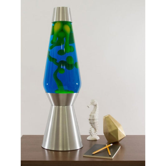 27″ LAVA Lamp Grande – Yellow/Blue/Silver - US 6984