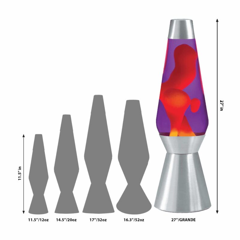 27″ LAVA Lamp Grande – Yellow/Purple/Silver - US 3087